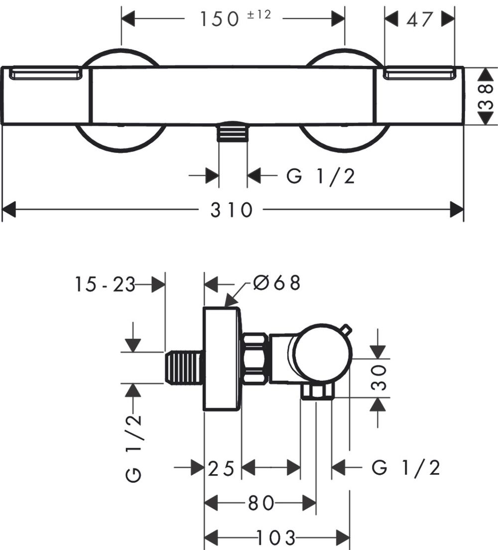 https://raleo.de:443/files/img/11eeea1ebdf7b4b092906bba4399b90c/size_l/Hansgrohe-Ecostat-Element-Brausethermostat-Aufputz-Chrom-13346000 gallery number 1